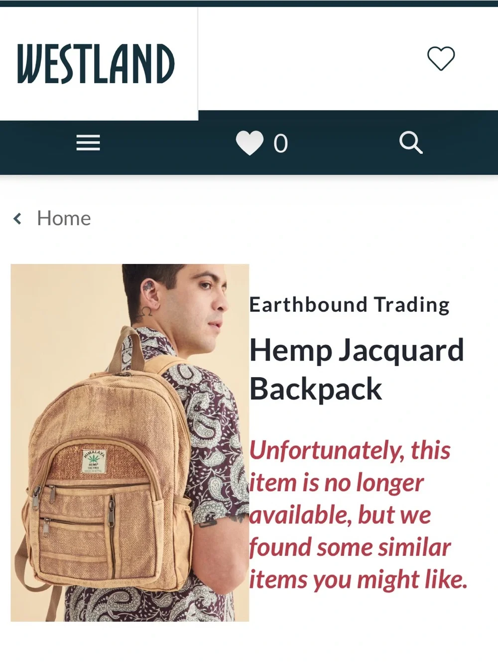 Earthbound Trading Company Jacquard Backpack